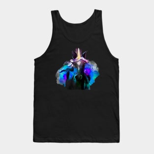 Watercolor Black Unicorn Tank Top